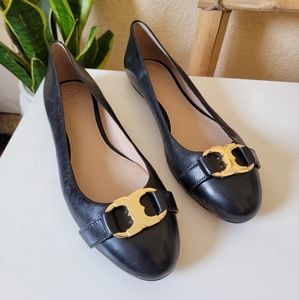Tory Burch Leather Almond Toe Ballet Flat size 11